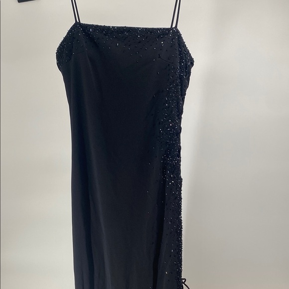 Niki By Niki Levi’s Black Formal Dress With Beading Laces Up The Side - Picture 3 of 10